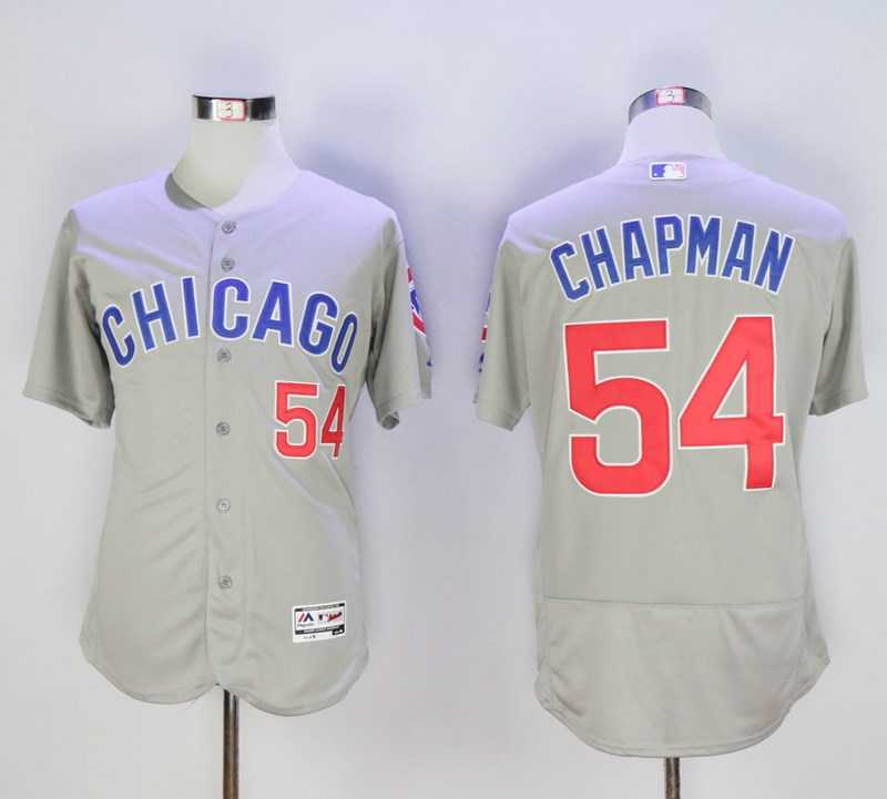Cubs 54 Aroldis Chapman Gray Flexbase Baseball Jerseys